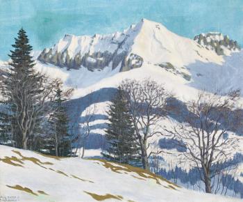 Winter bei Adelboden by 
																	Arnold Hans Daepp