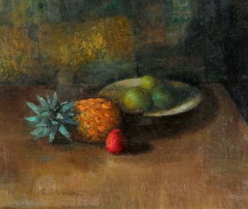 Stillleben mit Ananas by 
																	Johann Wilhelm von Tscharner