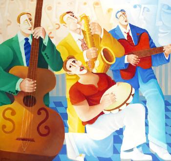 Jazz Musicians; Jazz quartet by 
																			 Jaimendes