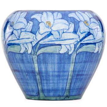 Early vase with day lilies by 
																			Harriet C Joor