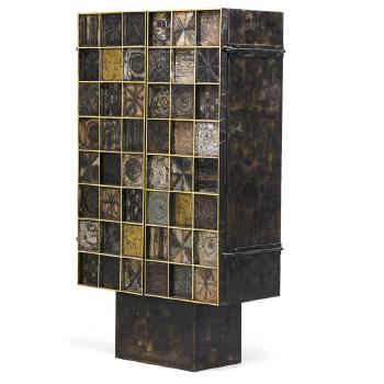 Custom-made Sculpture Front cabinet by 
																			Dorsey Reading