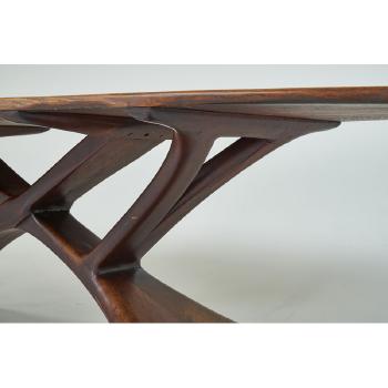 Dining table with reticulated base by 
																			Wharton Esherick