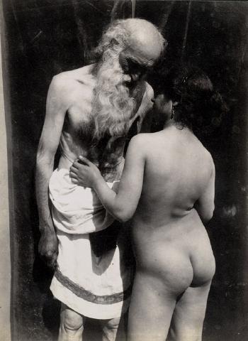 Bearded Man and Young Nude Woman by 
																	Vincenzo Galdi