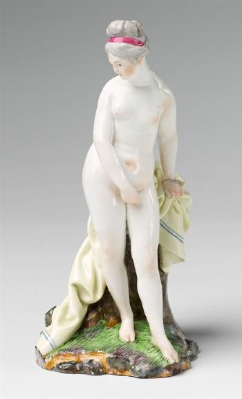 A figure of Venus before her toilette by 
																	 Hochst Porcelain
