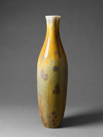 A large vase with crystal glaze decor by 
																			Arnold Krog