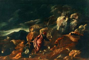 Landscape with the Sacrifice of Isaac by 
																	Pedro Orrente