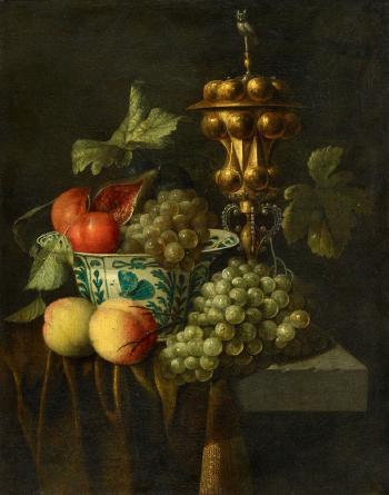 Fruit Still Life with a Columbine Cup by 
																	Johannes Hannot