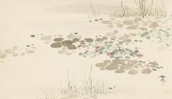 Water strides and plants by 
																	Yamamoto Baiitsu