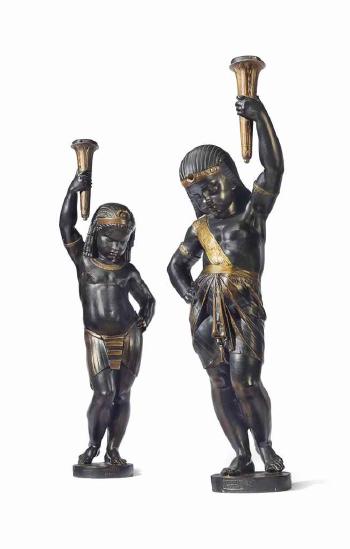 Figural Torcheres by 
																	 Val d'Osne Foundry