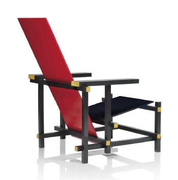A 'Red Blue' Chair by 
																	Gerard Van de Groenekan