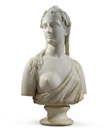 Bust of a Woman by 
																	Chauncey Bradley Ives