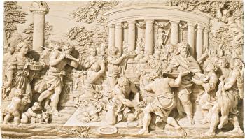 Relief with Xenophon's Sacrifice To Diana by 
																	Ignaz Elhafen