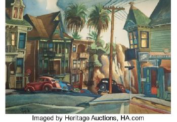 California Street Scene by 
																			Edward Reep