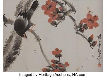 A Set Of Four Chinese Watercolor And Ink Scrolls By Fu Shouyi by 
																			 Fu Shouyi