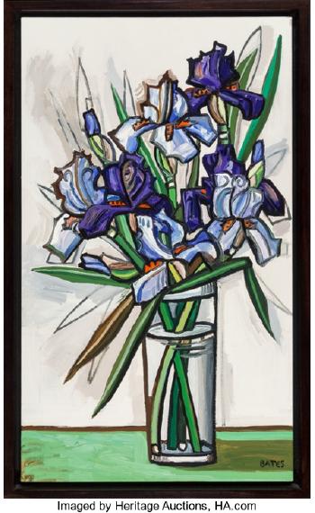 Purple Irises by 
																			David Bates
