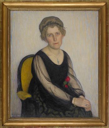 Porträtt av Henriette Hansen, née Fabricius by 
																			Bjorn Ahlgrensson