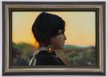 Girl at sunset by 
																			Tom Darro