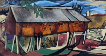 A barn by 
																			Marian Jeffares