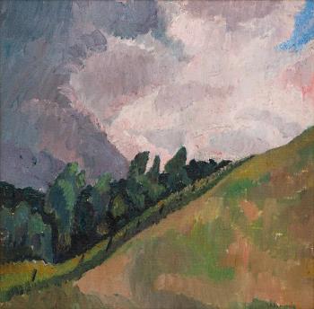 Hillslope and Sky by 
																	Ruth Everard-Haden