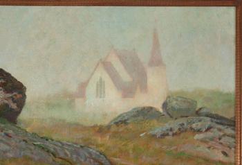 Misty Morning painted at Peggy's Cove, N.S. Canada 1948 by William Starkweather by 
																			William Edward Starkweather