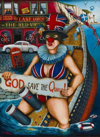 Britain from the cycle European Madonna's by 
																			Jacek Lipowczan