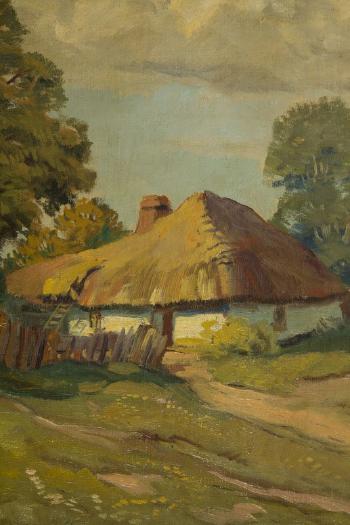 Landscape with a Cottage by 
																			Franciszek Jurjewicz