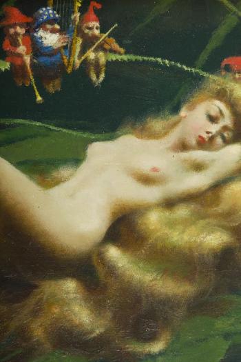 Nude with Dwarfs by 
																			Stefan Zechowski