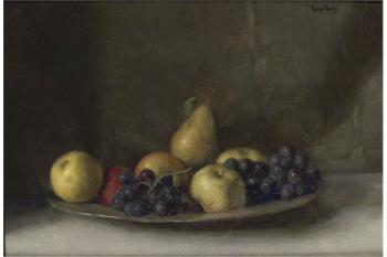 Still life with apples and pears by 
																			Georg Rueter