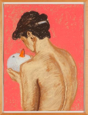 Nude with snowman by 
																	Helma Pantus