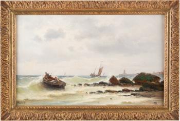 Die Küste bei Cherbourg by 
																			Armand Auguste Freret