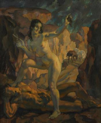 Samson und Delilah by 
																	Theodor Baierl