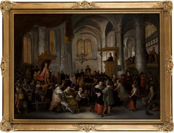 Historienbildnis - Kircheninterieur by 
																			Jacob Vrel