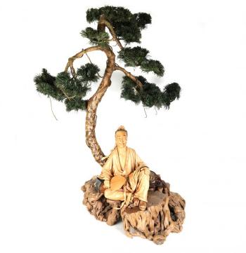 Man under a pine tree by 
																			 Liu Miao Chan