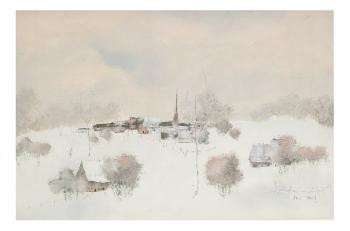 Winter landscape by 
																			Andre Ingres