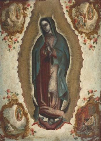 Virgin of Guadalupe with Apparitions by 
																			Andreas de Islas