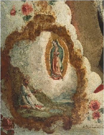 Virgin of Guadalupe with the apparitions by 
																	Andreas de Islas