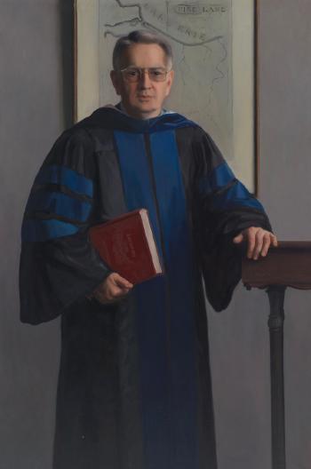 Portrait of Dr. James H. McBride, First Dean of Bowling Green State Univeristy Firelands Campus by 
																			Allen R Banks