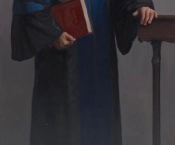 Portrait of Dr. James H. McBride, First Dean of Bowling Green State Univeristy Firelands Campus by 
																			Allen R Banks