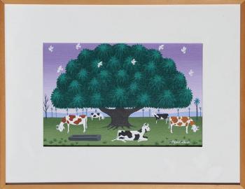 Cows under a Tree by 
																			Edgar Calhado