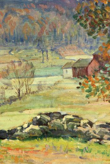 New England autumn scene by 
																			Roman J Prybot
