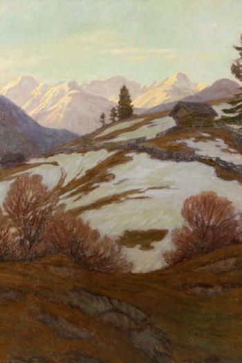 Alps in winter by 
																			Ernst Muller-Bernburg