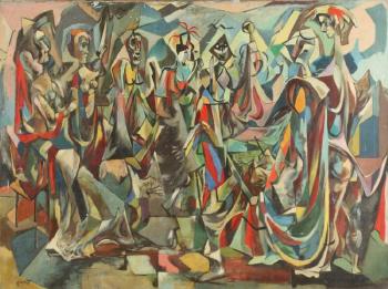 Colorful figures by 
																	Walter Quirt