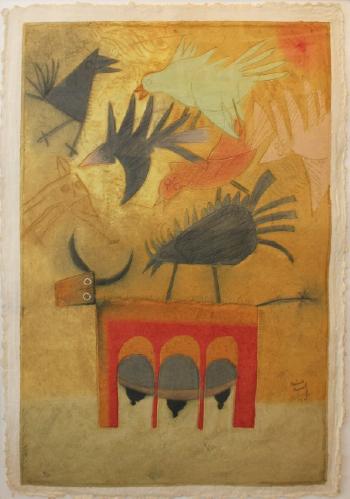 Untitled (cow with birds) by 
																	Teodulo Romulo