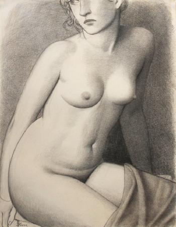 Seated nude by 
																	Charles Griffin Farr