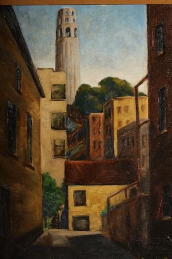 A View of San Fancisco's Coit Tower by 
																			Frank van Eckhardt