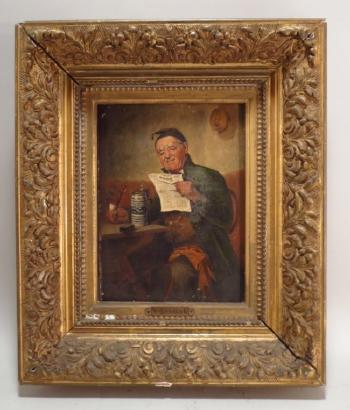 Gentleman reading paper by 
																			Wilhelm Hasselbach