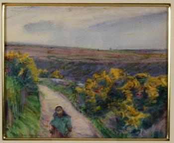 Woman on colorful path by 
																			Dodge Macknight