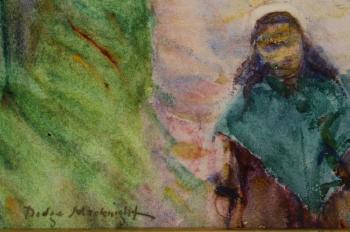 Woman on colorful path by 
																			Dodge Macknight