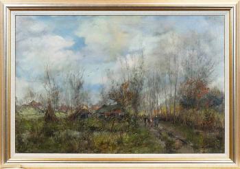 French country landscape by 
																	Dorus van Oorschot