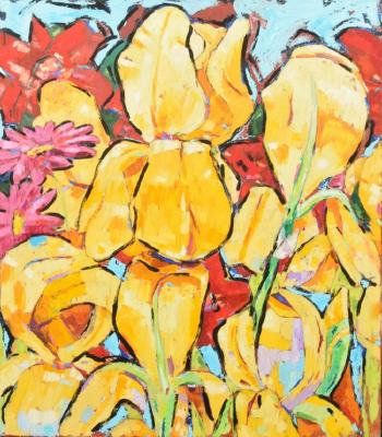 Yellow iris by 
																			John Seery